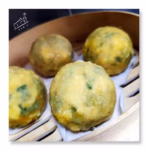玉米面素菜糰子