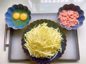 韭黃肉絲炒雞蛋