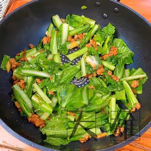 上班帶飯菜-肉末小白菜