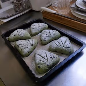 抹茶蔓越莓軟歐包