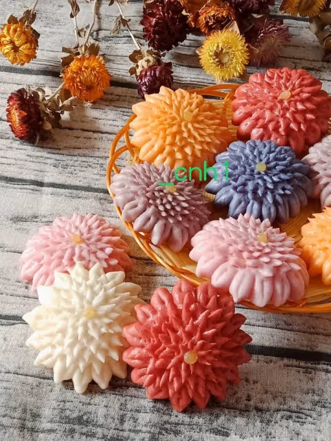 炫彩的菊花饅頭（剪花D） *花兒饅頭225