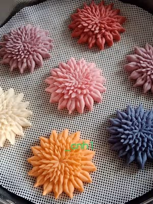 炫彩的菊花饅頭（剪花D） *花兒饅頭225