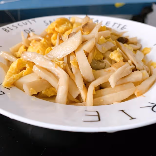 【快手菜】是你愛吃的杏鮑菇炒蛋