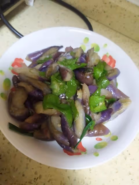 青椒炒茄子