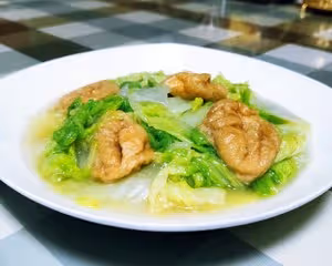 油麵筋炒白菜