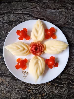 花開富貴-平平安安🍎【花式切蘋果】