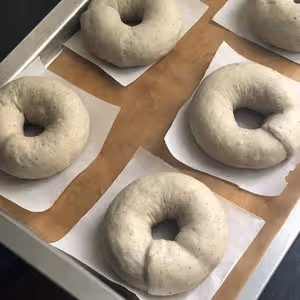 免揉無糖無油黑芝麻貝果