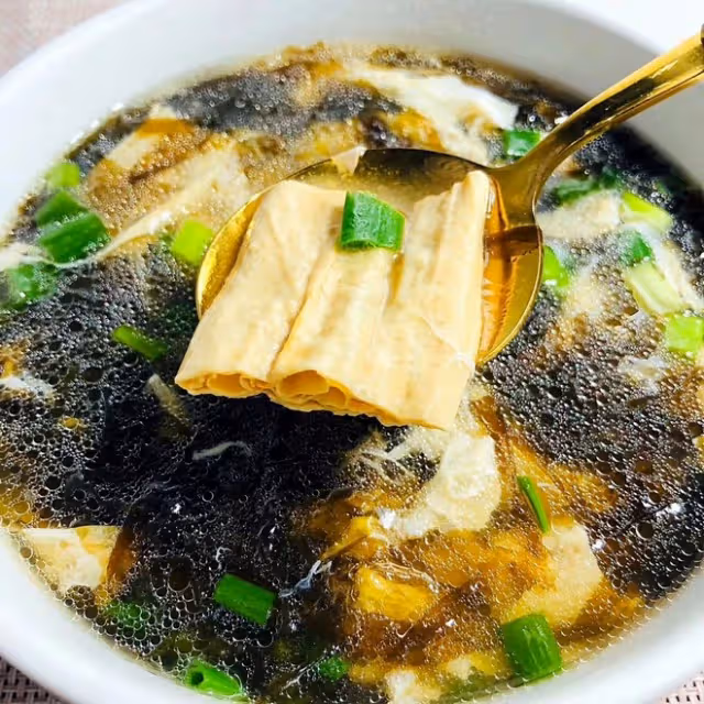 不二腐竹紫菜湯
