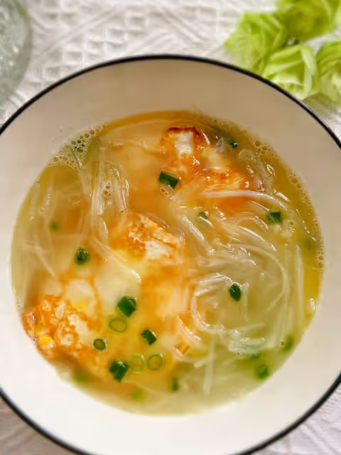 奶白鮮香的蘿蔔絲煎蛋湯