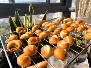 無油無糖低卡鹼水麵包結（紅豆、芋泥全麥原味）pretzel 健身可