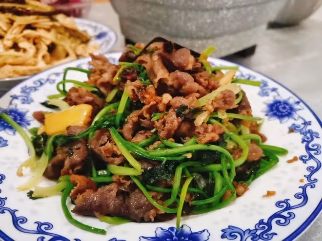 香菜羊肉卷