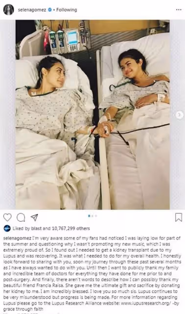 氣炸！小天后講述病痛經歷 卻絲毫不提捐腎閨蜜