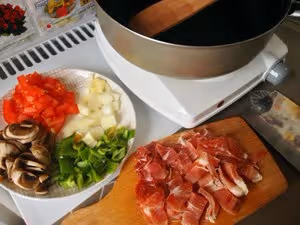 平底鍋培根雜蔬焗飯