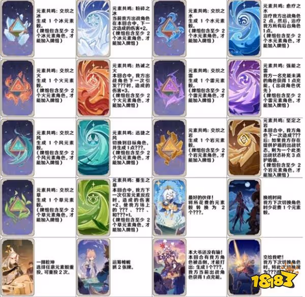 原神七聖召喚卡牌有哪些 七聖召喚卡牌圖鑑一覽