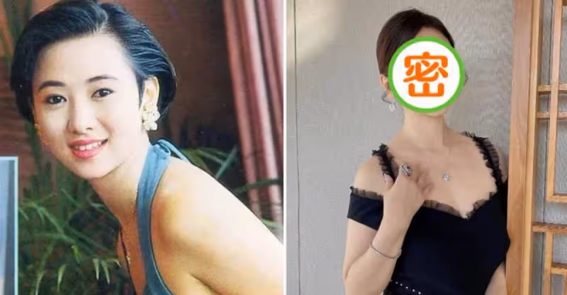 「翁虹」真是越老越有氣質，穿小黑裙優雅知性，貴氣感撲面而來