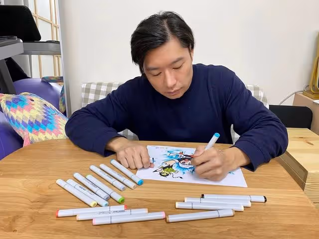 厲害！TVB綠葉開通宵繪製無線巡禮漫畫牆，入行前曾是人氣漫畫家