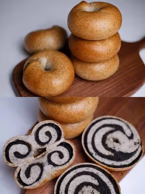 雙重黑芝麻貝果🥯低油低糖巨好吃㊙️詳細教程