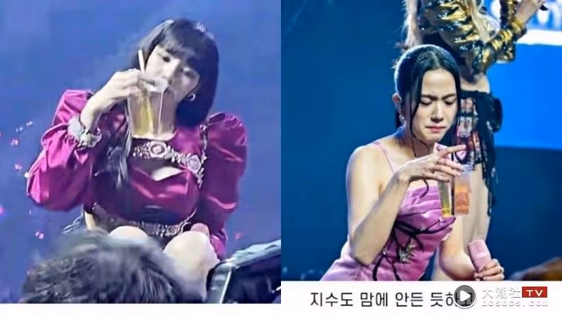演唱會喝到奇怪液體！BLACKPINK表情失控…她馬上換水