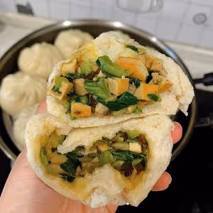 ♨️全麥香菇青菜包👏給肉都不換