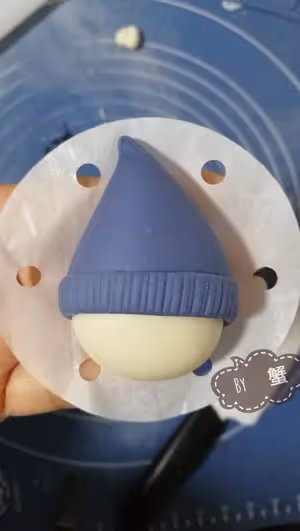 藍帽子小雪人饅頭