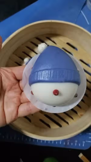 藍帽子小雪人饅頭