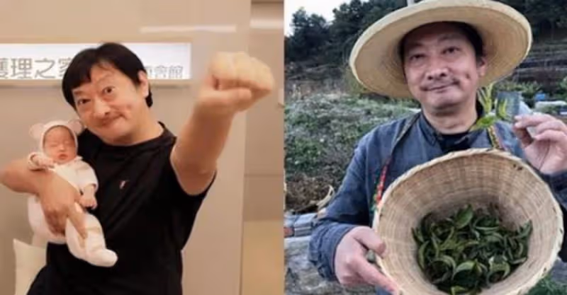 當了30年電視公務員，綠葉男星金山買下2千坪地種百棵松柏，55歲迎愛女樂當新手爸