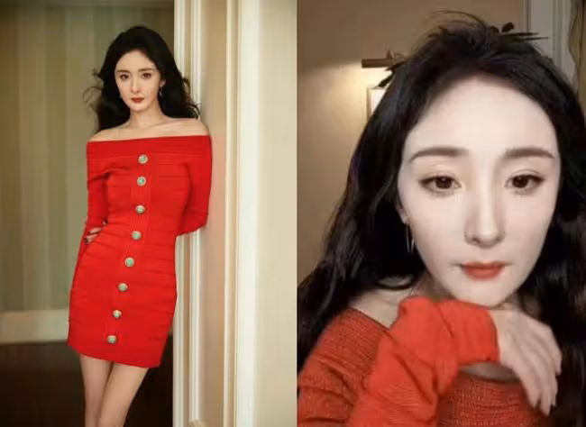 楊冪直播又被群嘲 開美顏濾鏡難掩臉垮顯老態