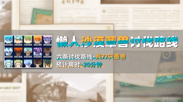 《原神》沙漠地區蕈獸討伐路線分享