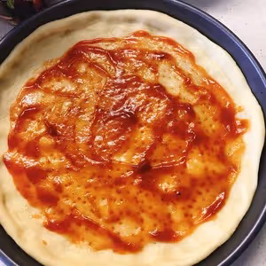 黑椒牛肉火腿雙拼披薩8寸
