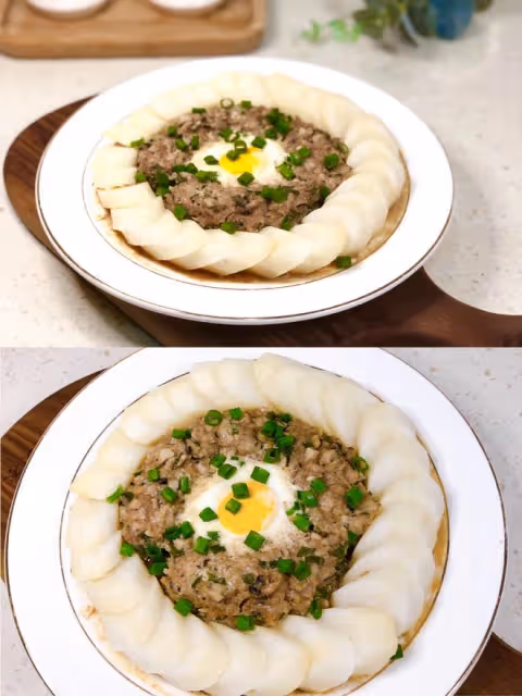 色香味俱全的肉沫蒸淮山