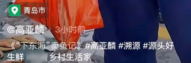 50歲「夏東海」高亞麟現身鄉下，坐小馬扎吆喝賣海鮮，被路人圍觀