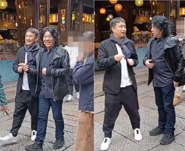 黃磊黃渤嚴敏酒吧聚會 黃磊瘦太多顏值回春