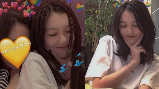 16歲李嫣國外曬美照 透視裝黑蕾絲內衣