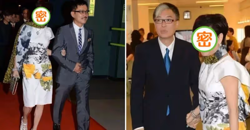 謝霆鋒老媽狄波拉跟繼父出鏡，穿印花裙時尚年輕，絲毫看不出71歲