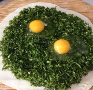 蔬菜（茴香苗）雞蛋合子