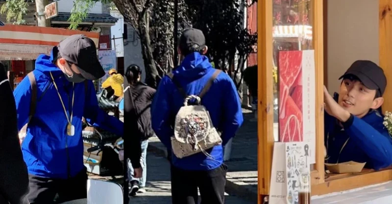 吳磊背著一個丑包包遊逛大理，根據網友的描述，被偶遇的吳磊非常可愛和友善，直言：真是沒有偶像包袱