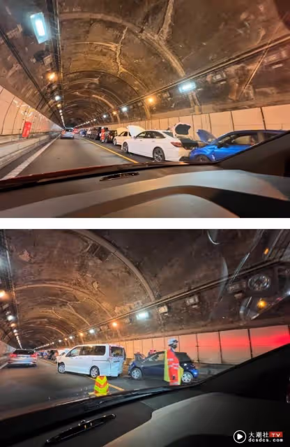TVB女星日本遇車禍！隧道內「11車連環撞」       受困3小時