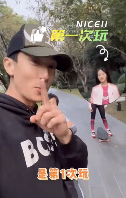 吳尊曬女兒第一次玩滑板讚不絕口，劉畊宏兒子與Jasper同框競技