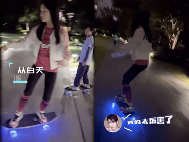 吳尊曬女兒第一次玩滑板讚不絕口，劉畊宏兒子與Jasper同框競技