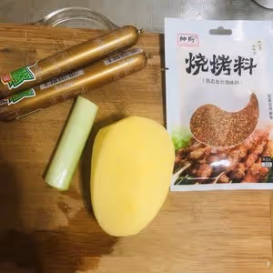 超好吃❗️孜然火腿土豆丁（燒烤料版）