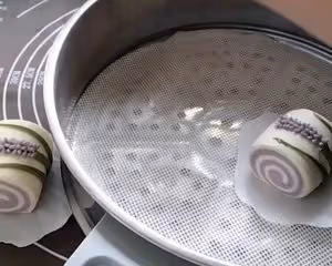 薰衣草造型花樣饅頭