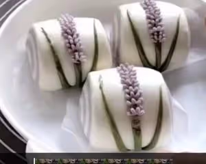 薰衣草造型花樣饅頭