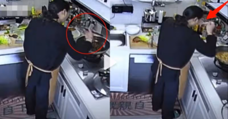 發現家中的飯菜份量常常不對，僱主查監控，發現家政阿姨「日常操作」，他傻眼：原來每天都在吃「口水菜」！