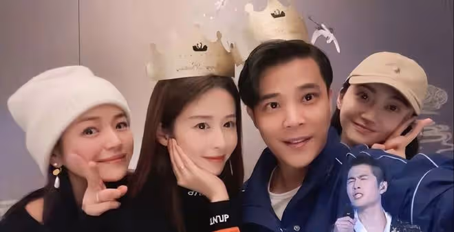 穎兒抱女兒慶生，與景甜貼臉合影，老公付辛博未現身引婚變猜測