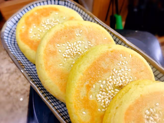 黃米麵豆沙黏餅