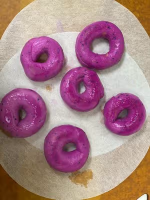【減脂人早餐必備】無油無糖全麥火龍果貝果自帶甜味有嚼勁對於減肥的人來說真的好吃關鍵純天然麵包