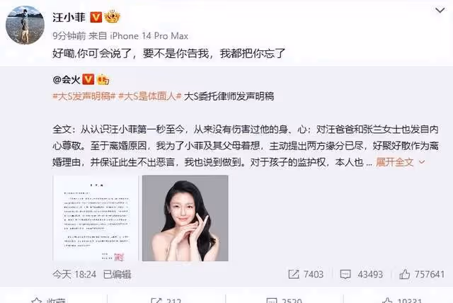 汪小菲再服軟求放過，不離婚、大額消費，4點細節剖析大S的「狠」