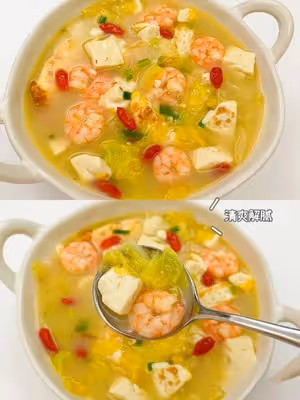 蝦仁白菜豆腐減脂湯