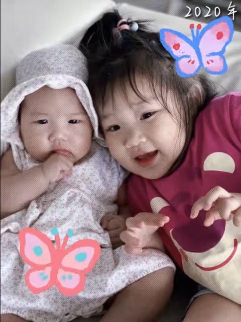 王祖藍夫婦為女兒舉辦生日派對，4歲姐姐和2歲妹妹繼承媽媽高顏值
