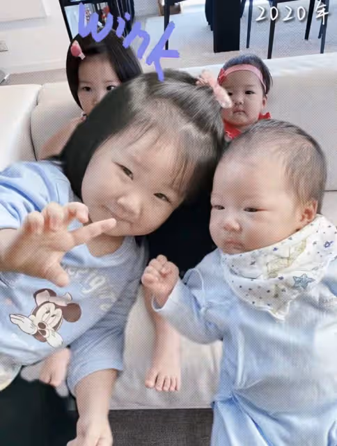 王祖藍夫婦為女兒舉辦生日派對，4歲姐姐和2歲妹妹繼承媽媽高顏值